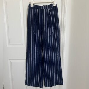 Windsor Navy and White Striped Trousers